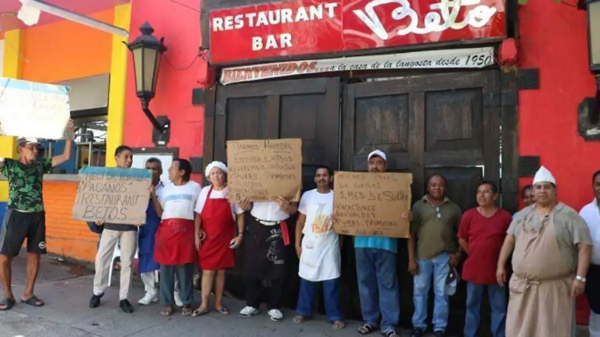 Protesta restaurantes Beto